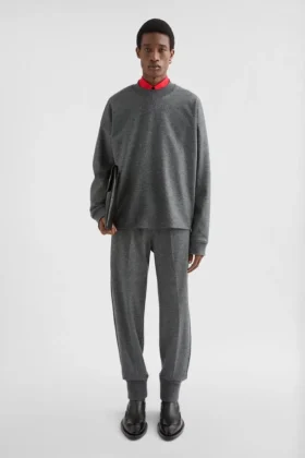Pantaloni della tuta in lana Melton