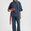 Pantaloni in chambray di cotone