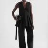 Pantaloni in gabardine di lana