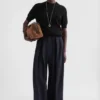 Pantaloni in gabardine di lana