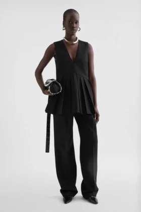 Pantaloni in gabardine di lana