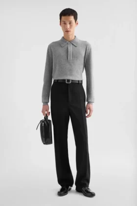 Pantaloni in gabardine di lana