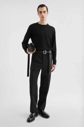 Pantaloni in gabardine di lana