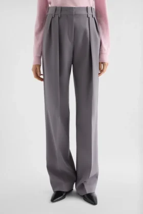 Pantaloni in gabardine di lana