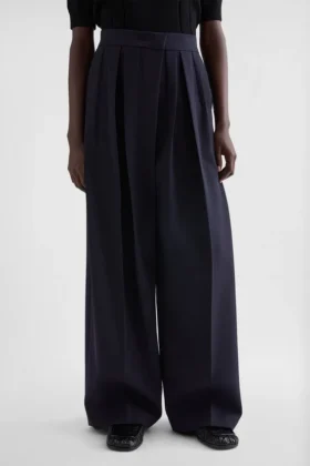 Pantaloni in gabardine di lana