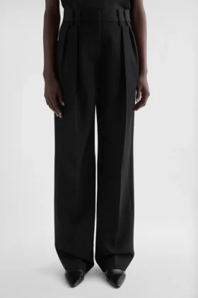 Pantaloni in gabardine di lana