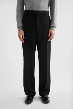 Pantaloni in gabardine di lana