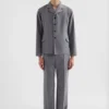 Pantaloni in popeline di lana