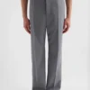 Pantaloni in popeline di lana