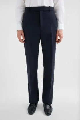 Pantaloni in popeline di lana