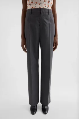 Pantaloni in popeline di lana