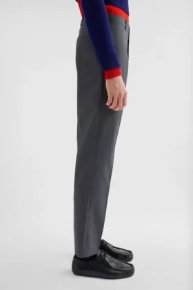 Pantaloni in popeline di lana