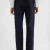 Pantaloni in popeline di lana