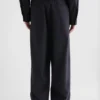 Pantaloni in popeline di lana