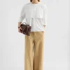 Pantaloni sartoriali in cotone leggero