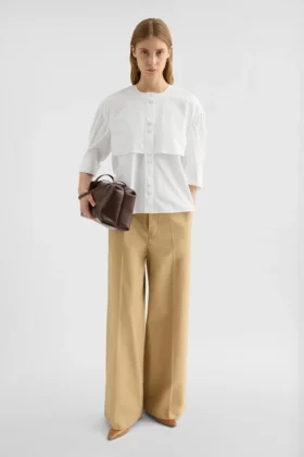 Pantaloni sartoriali in cotone leggero