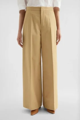 Pantaloni sartoriali in cotone leggero