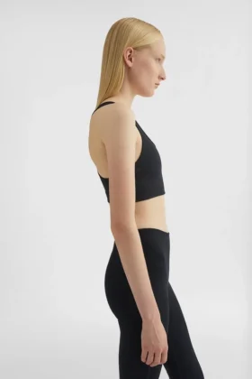 Reggiseno sportivo in jersey elasticizzato