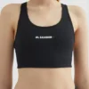 Reggiseno sportivo in jersey elasticizzato