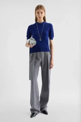 T-shirt in maglia di lana leggera