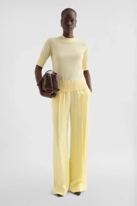 T-shirt in maglia mista cashmere