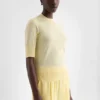 T-shirt in maglia mista cashmere