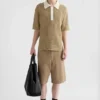 T-shirt polo in maglia di cotone