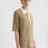 T-shirt polo in maglia di cotone