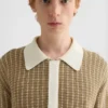 T-shirt polo in maglia di cotone