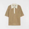 T-shirt polo in maglia di cotone