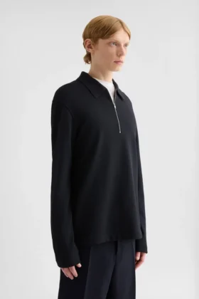 T-shirt polo in piquet di cotone