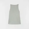 Top con scollo a V e cristalli