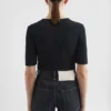 Top fluido in viscosa con collo rotondo