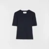 Top fluido in viscosa con collo rotondo