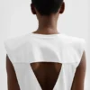 Top in jersey di cotone con collo a giro