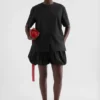 Top leggero in cotone con collo a giro