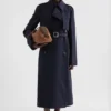Trench in gabardine di lana