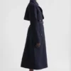 Trench in gabardine di lana