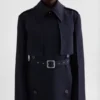 Trench in gabardine di lana